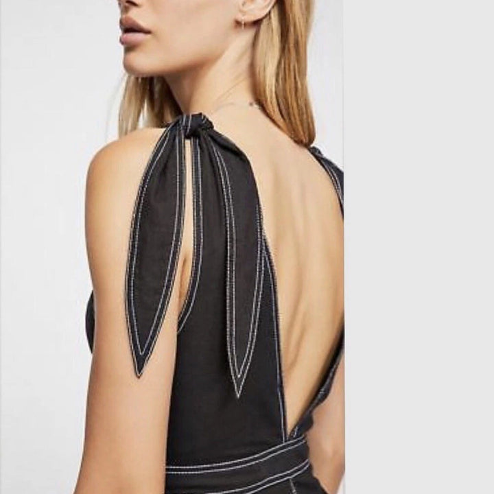 Free People London Town Overall Mini Dress