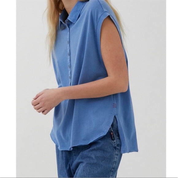 BDG Urban Outfitter Abel Slouchy Cap Sleeve Shirt Tunic Top M