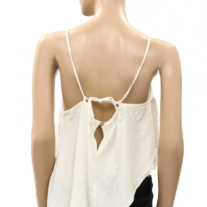Free People Free-est Sandshell Linen Delia Cami Tank Top