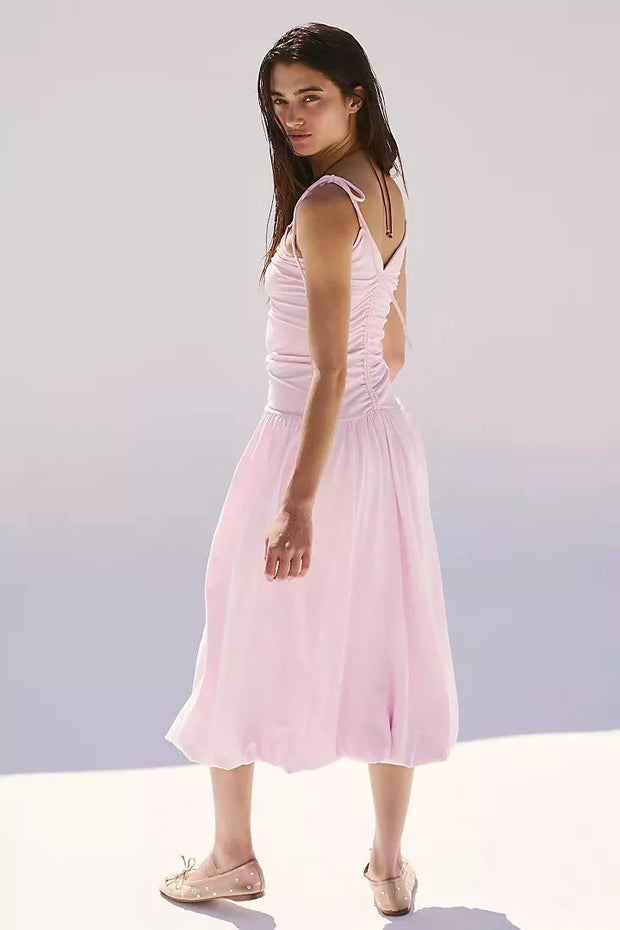 Free People FP Beach Free Est Liza Drop-Waist Midi Dress