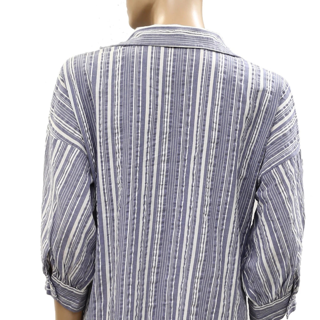 Kerri Rosenthal Striped Printed Mini Shirt Dress