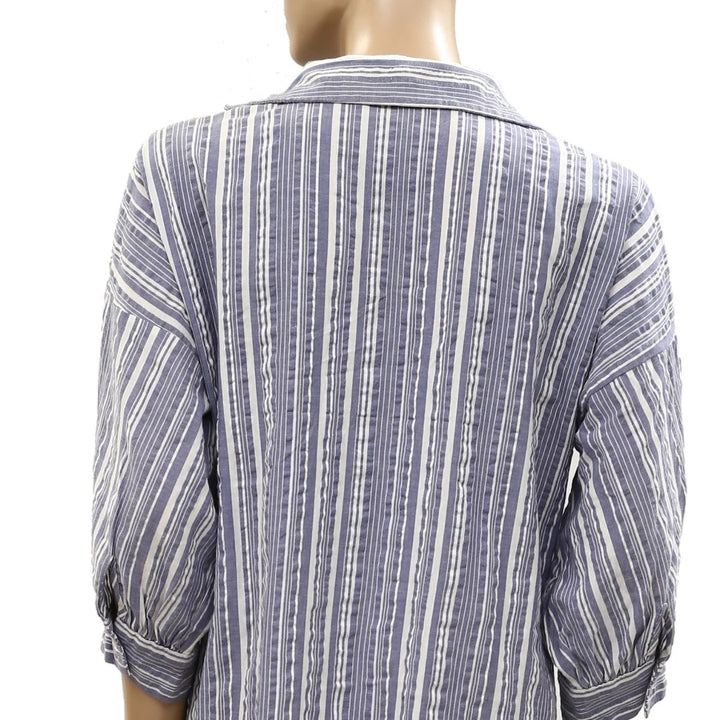Kerri Rosenthal Striped Printed Mini Shirt Dress