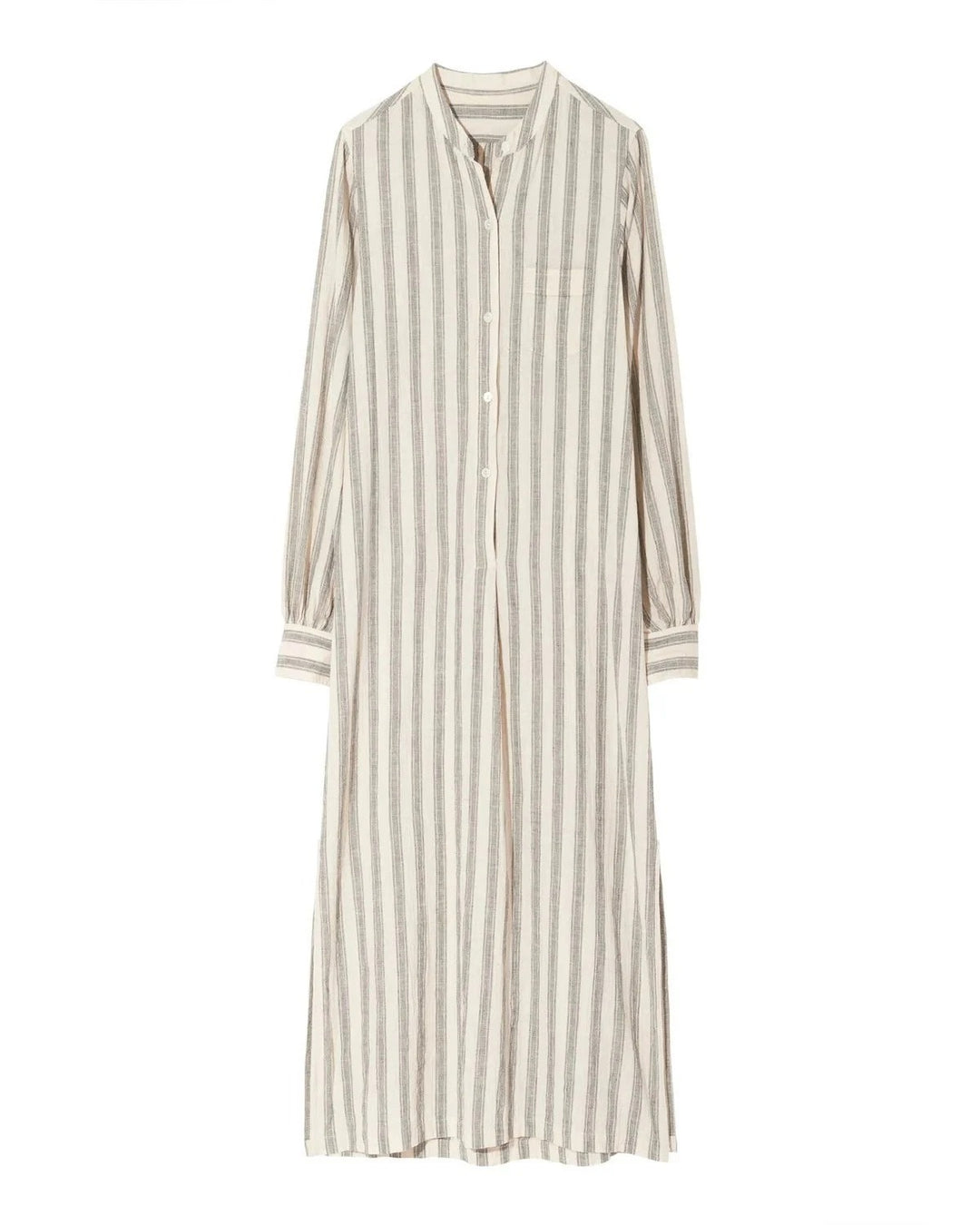 NILI LOTAN Malia Striped Print Midi Shirt Dress