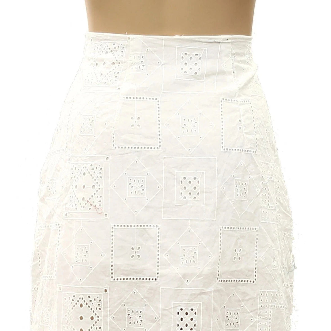Free People Eyelet Embroidered Lace Midi Skirt