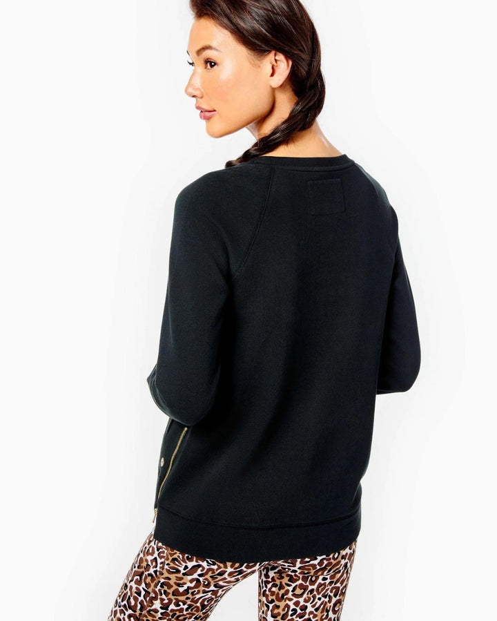 Lilly Pulitzer Luxletic Beach Comber Pullover Sweatshirt Top