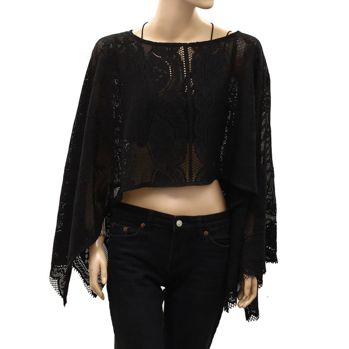 Free People Elsa Poncho Cropped Top