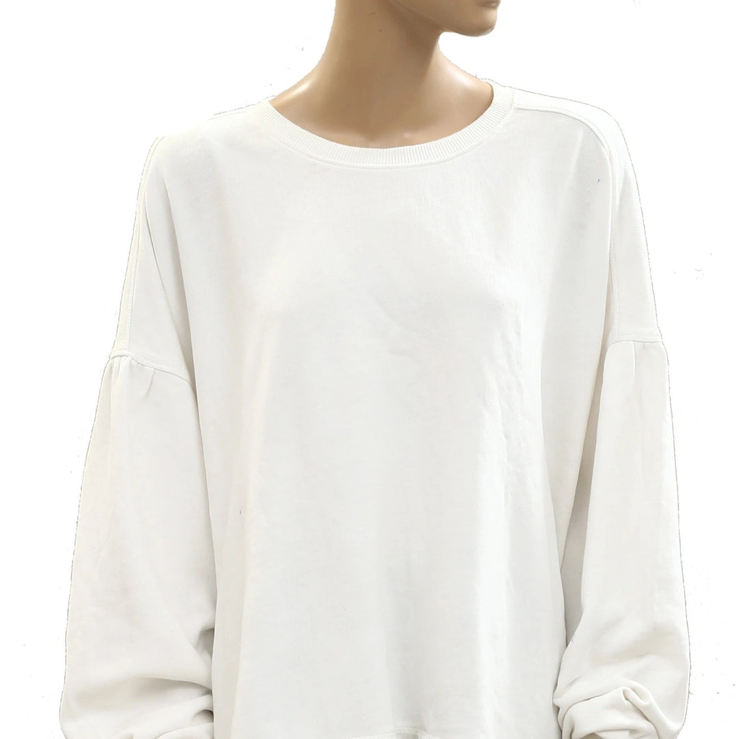 By Anthropologie Tulle-Hem Pullover Sweatshirt Top