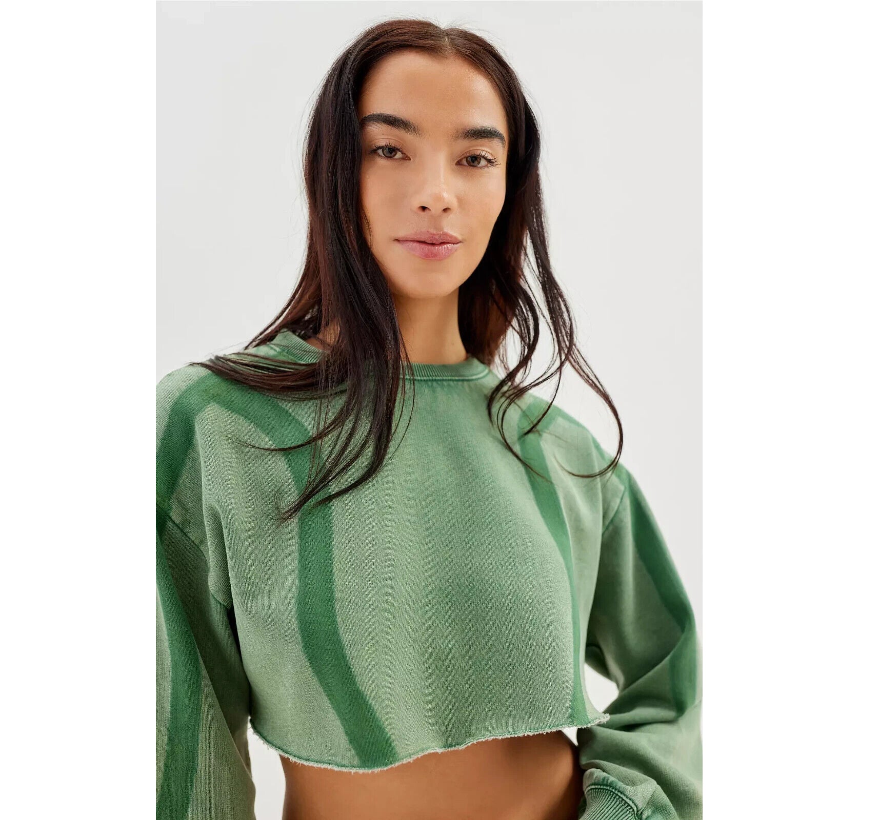BDG Urban Outfitters Izzy Illusion Sweatshirt Pullover Cropped Top