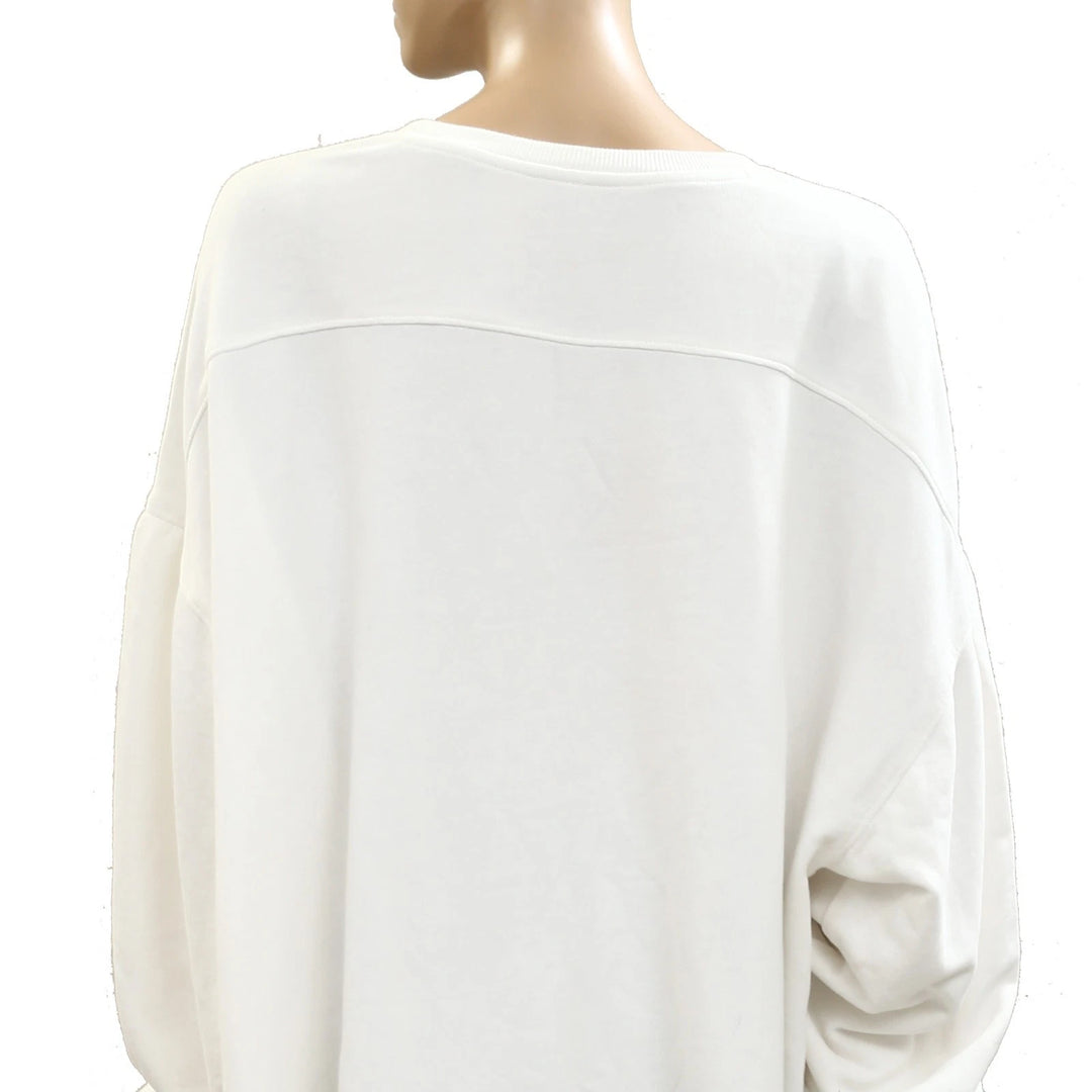 By Anthropologie Tulle-Hem Pullover Sweatshirt Top