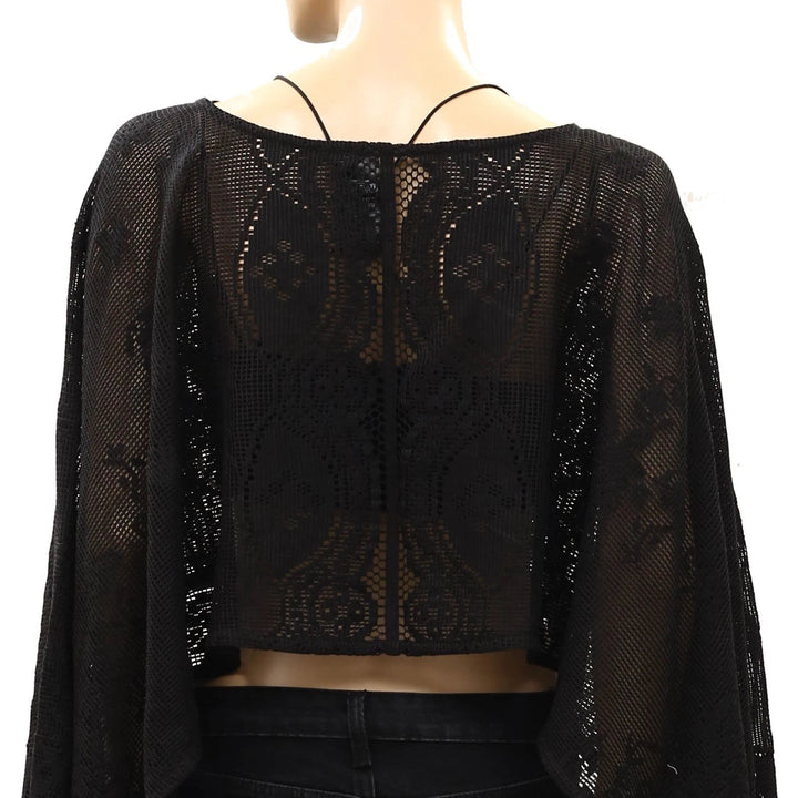 Free People Elsa Poncho Cropped Top