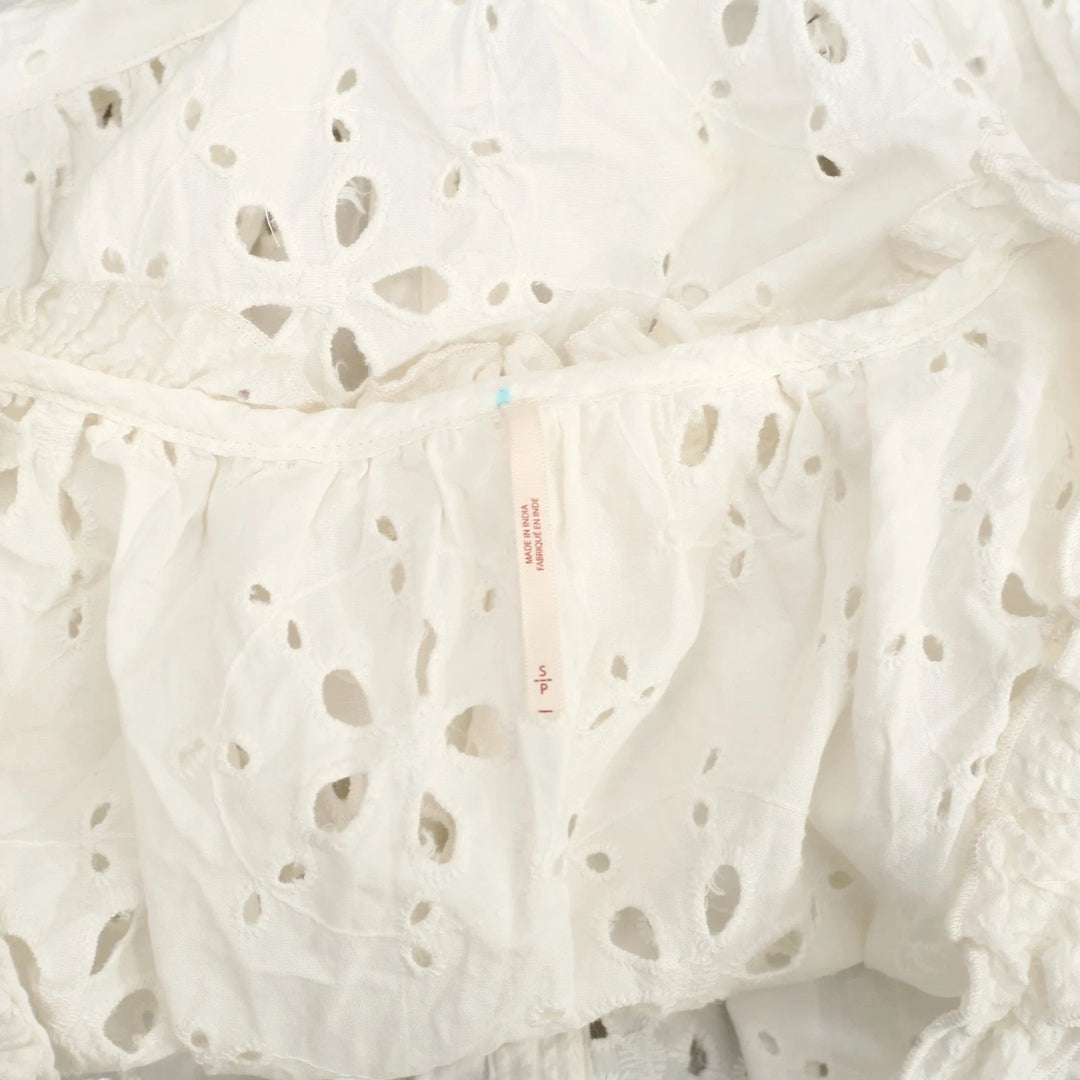 Free People Eyelet Embroidered Buttondown Tank Top