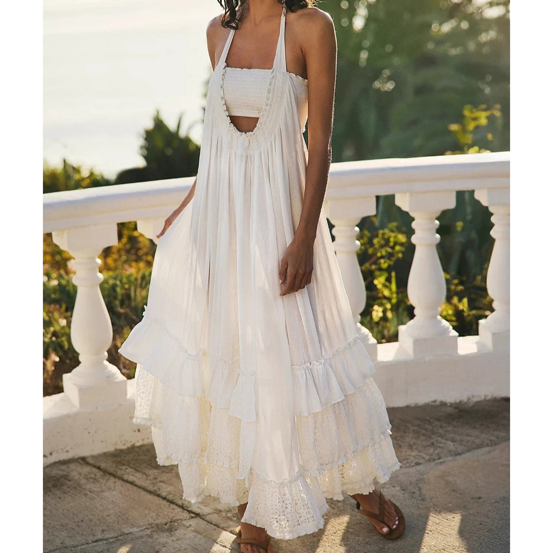 Kauri Maxi Dress by free-est at Free People in White, Size: L