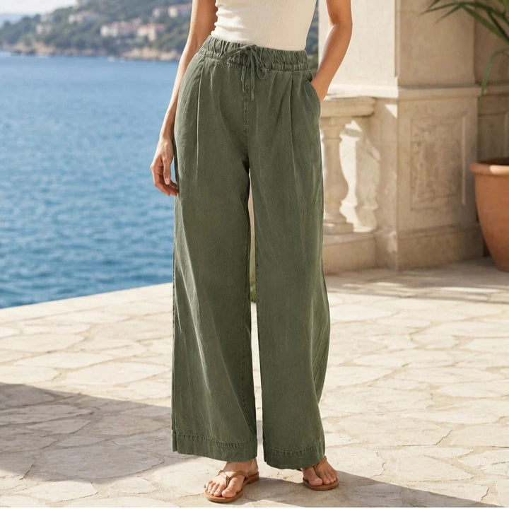 Free People Women's Wide-Leg Drawstring Trouser Pants
