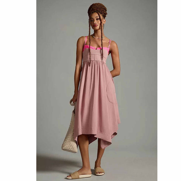 Daily Practice by Anthropologie Asymmetrical A-Line Midi Dress