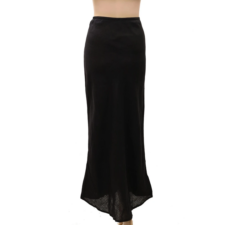 James Perse Los Angeles Linen Canvas Midi Skirt