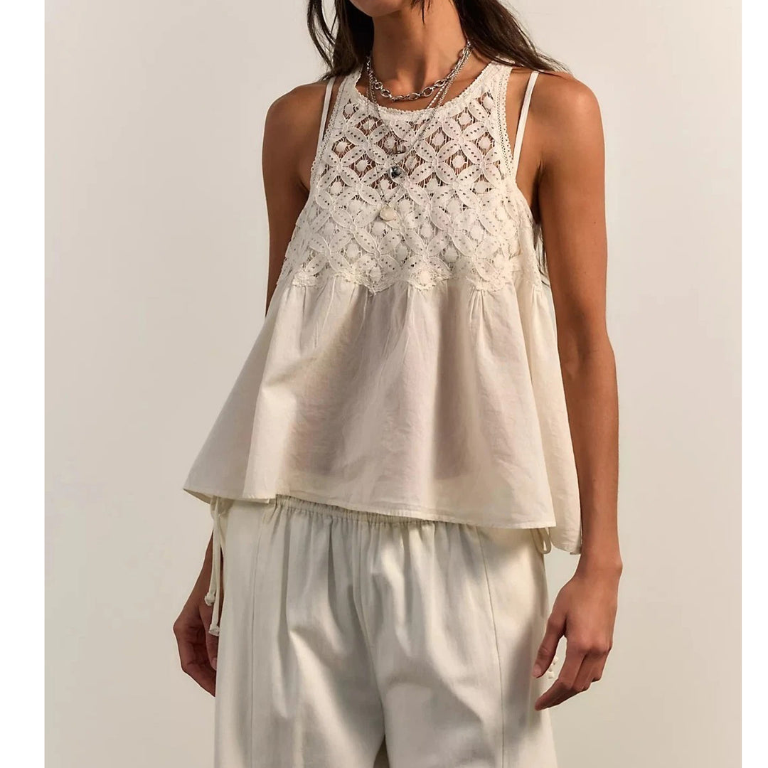 Free People Wandering Light Blouse Top