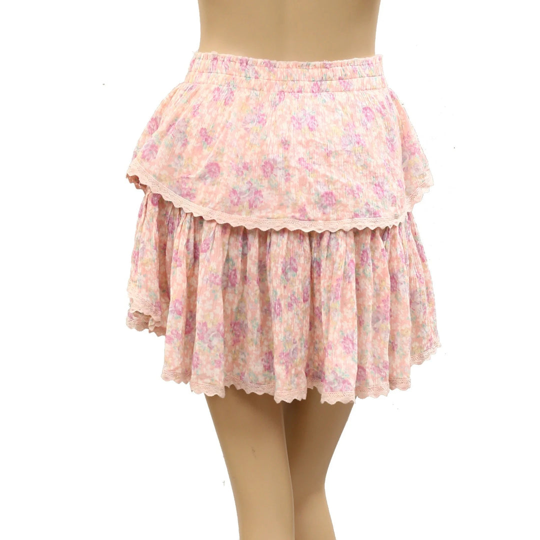 Loveshackfancy Floral Printed Mini Skirt