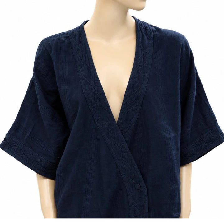 Free People Endless Summer Solid Cover-up Blouse Top