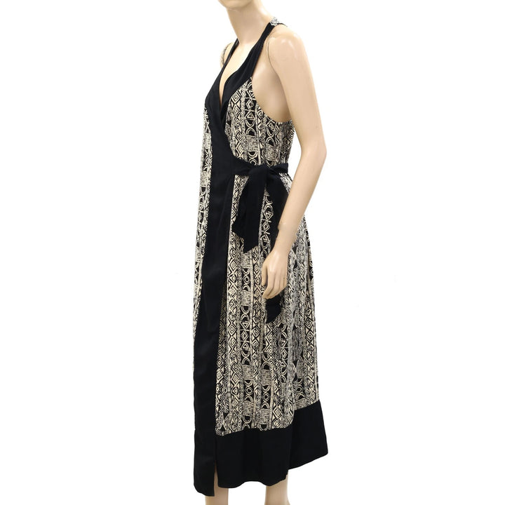 Ecote Urban Outfitters Aztec Print Whitney Wrap Midi Dress
