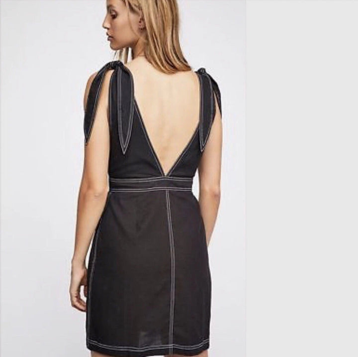 Free People London Town Overall Mini Dress