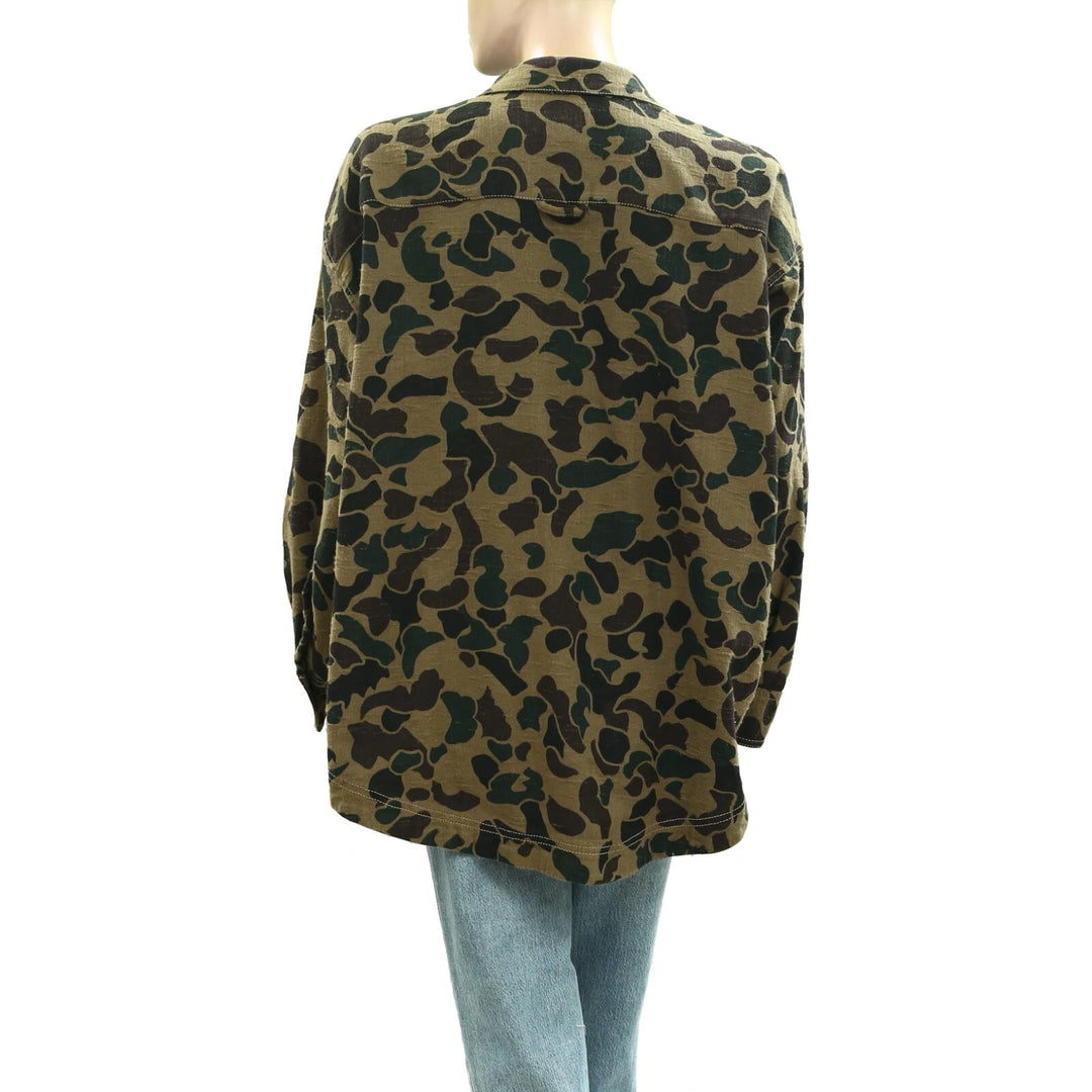 BDG Urban Outfitters Dani Oversized Flannel Shirt Tunic Top