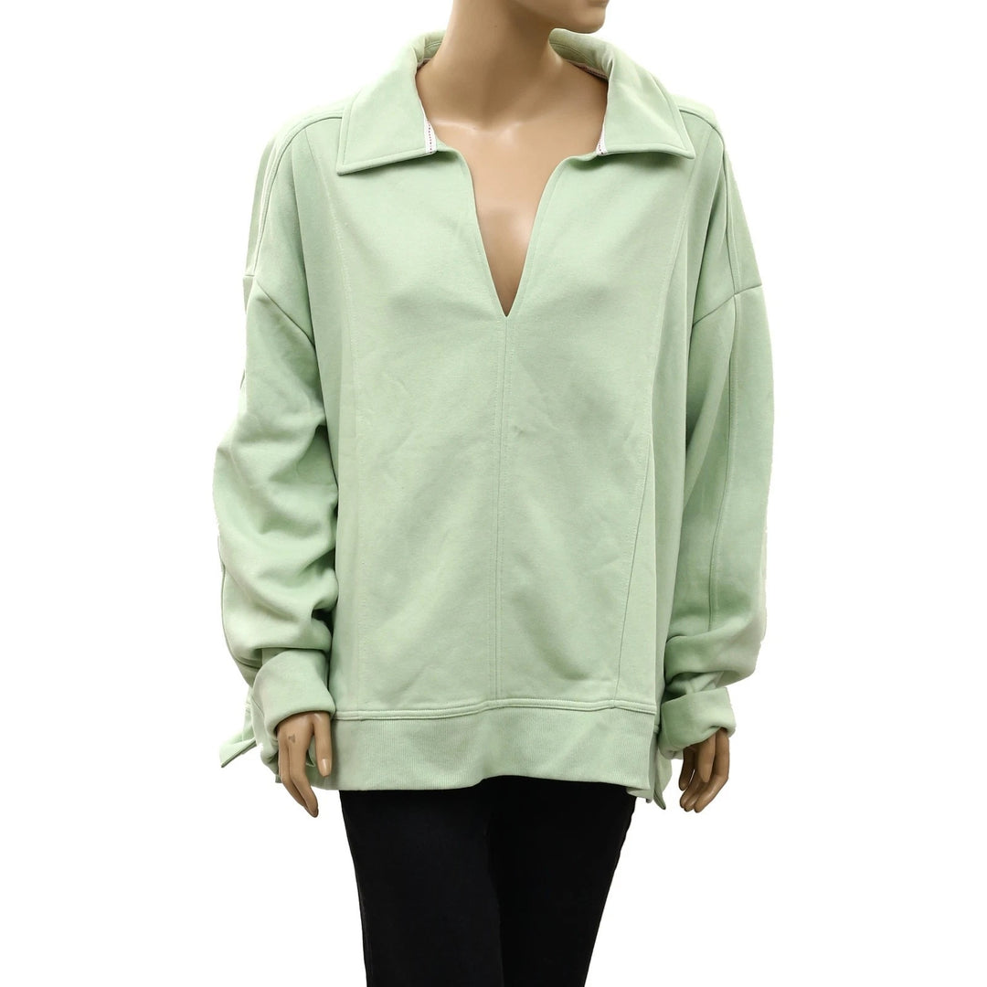 Anthropologie Pilcro Johnny Collar Pullover Sweatshirt Top