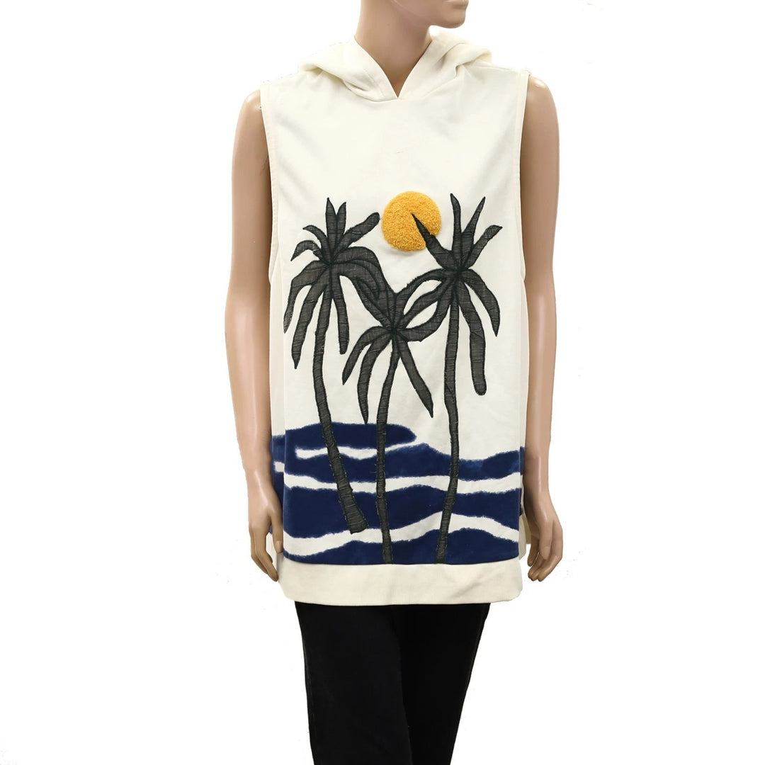 Anthropologie Celandine Sleeveless Hoodie Cover-Up Mini Dress