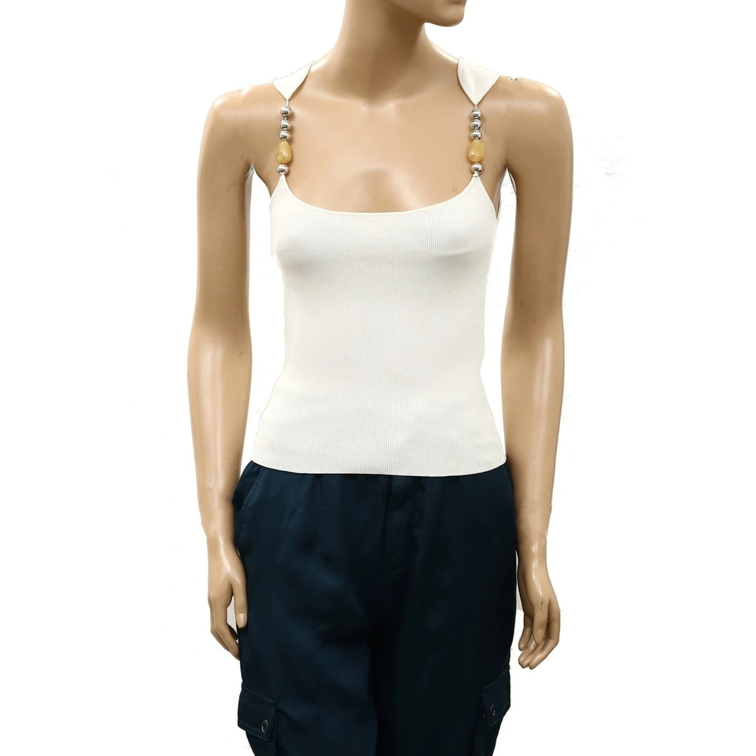 Zara Ribbed Cropped Tank Blouse Top