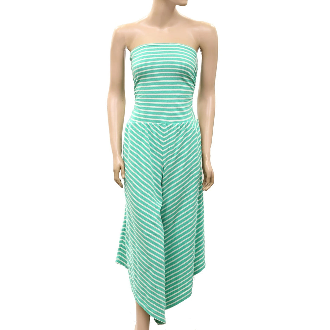 Free People Free Est Daley One-Piece Striped Print Tube Jumpsuit Dress