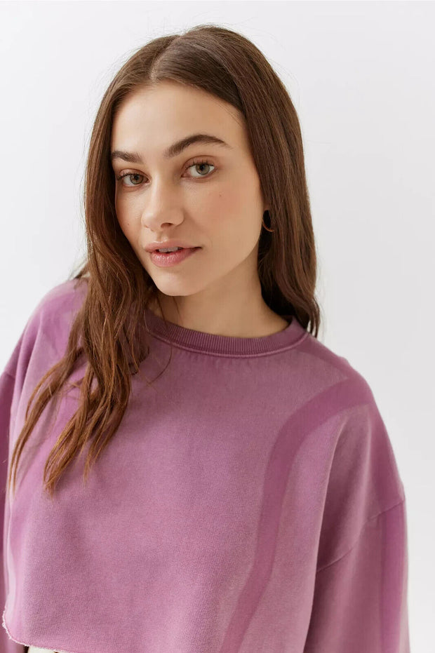 BDG Urban Outfitters Izzy Illusion Sweatshirt Pullover Cropped Top