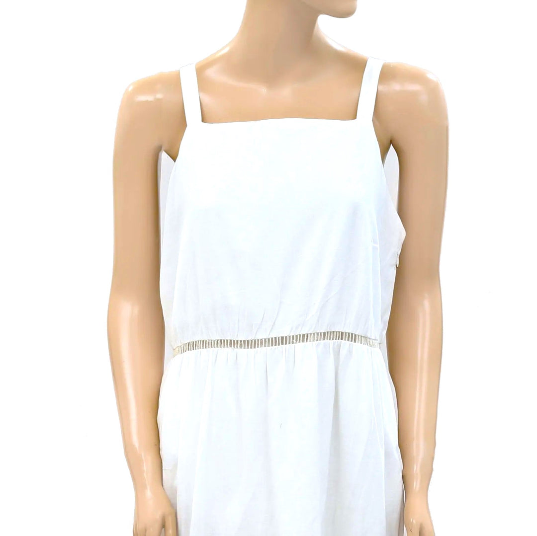 Sea New York Solid Cotton White Lace Maxi Long Dress White Chocolate Couture Sea New York Solid Cotton White Lace Maxi Long Dress White Chocolate Couture
