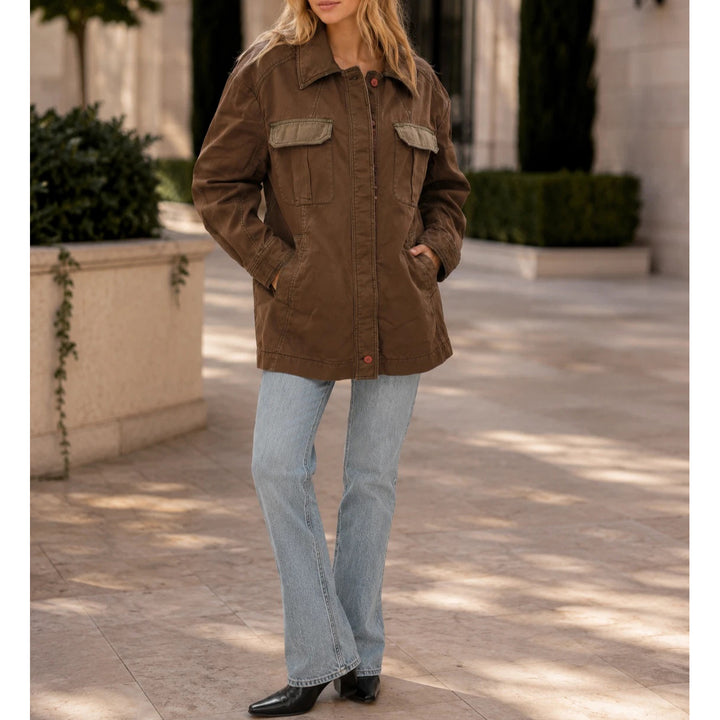 Free People Button-Down Long Sleeves Jacket Top