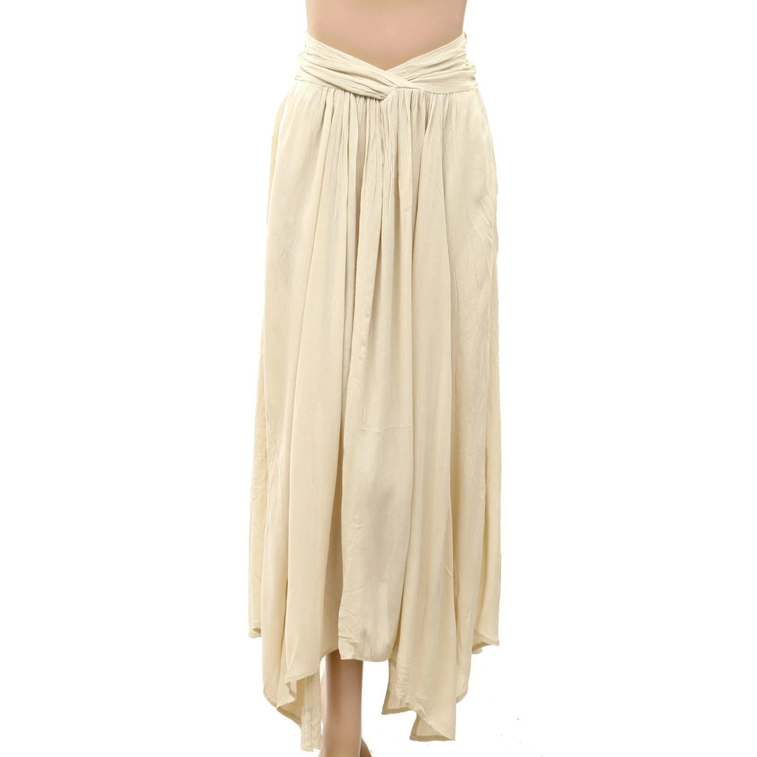 Free People Asymmetrical Smocked Midi Skirt