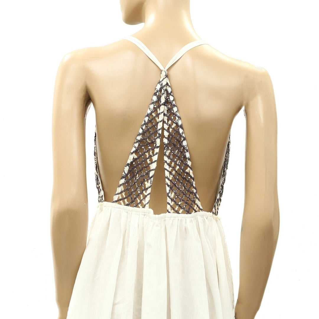 Free People Women's Crochet Babydoll Mini Dress