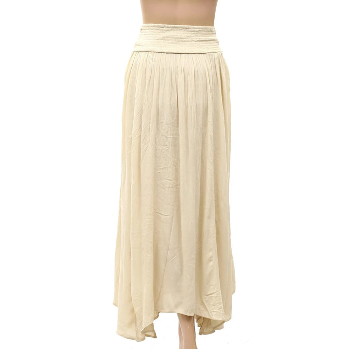 Free People Asymmetrical Smocked Midi Skirt