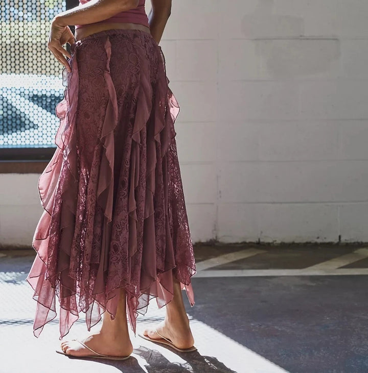 Free People Intimately Candy Calling Maxi Slip Skirt