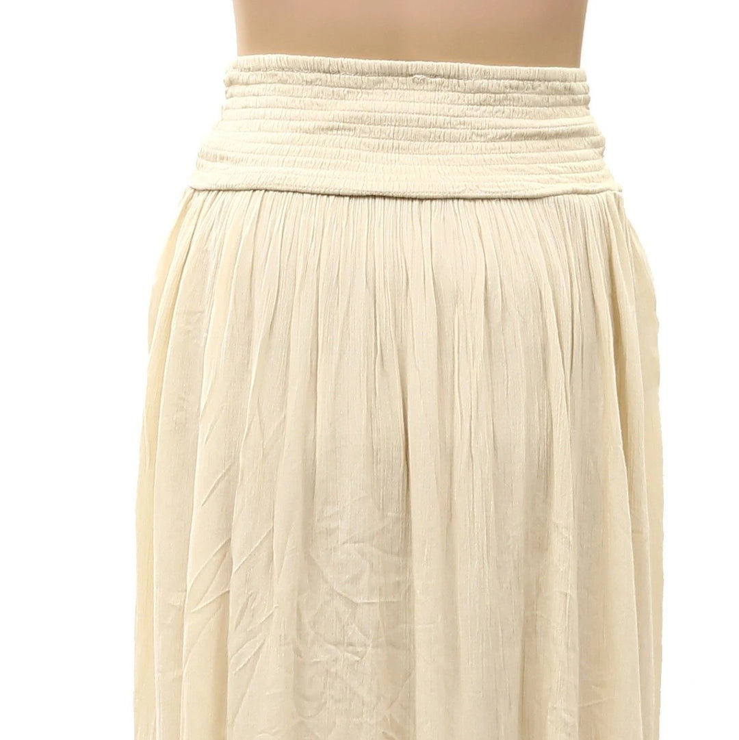 Free People Asymmetrical Smocked Midi Skirt