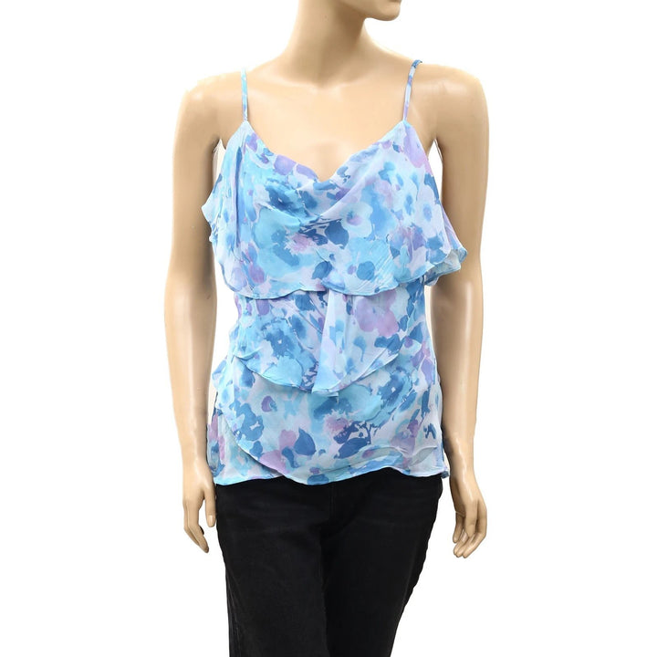 Anthropologie Sleeveless Ruffle Tank Blouse Top