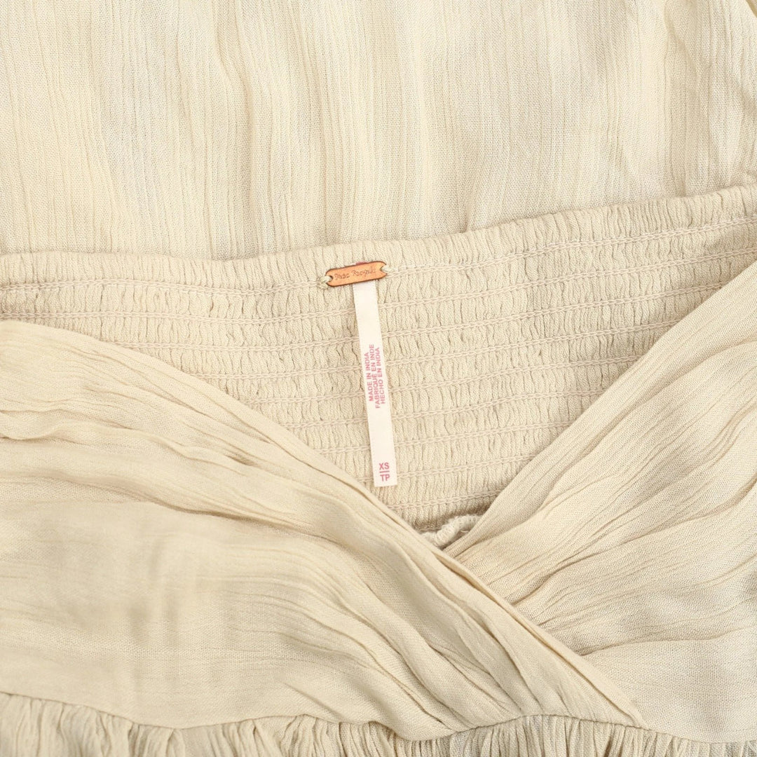 Free People Asymmetrical Smocked Midi Skirt