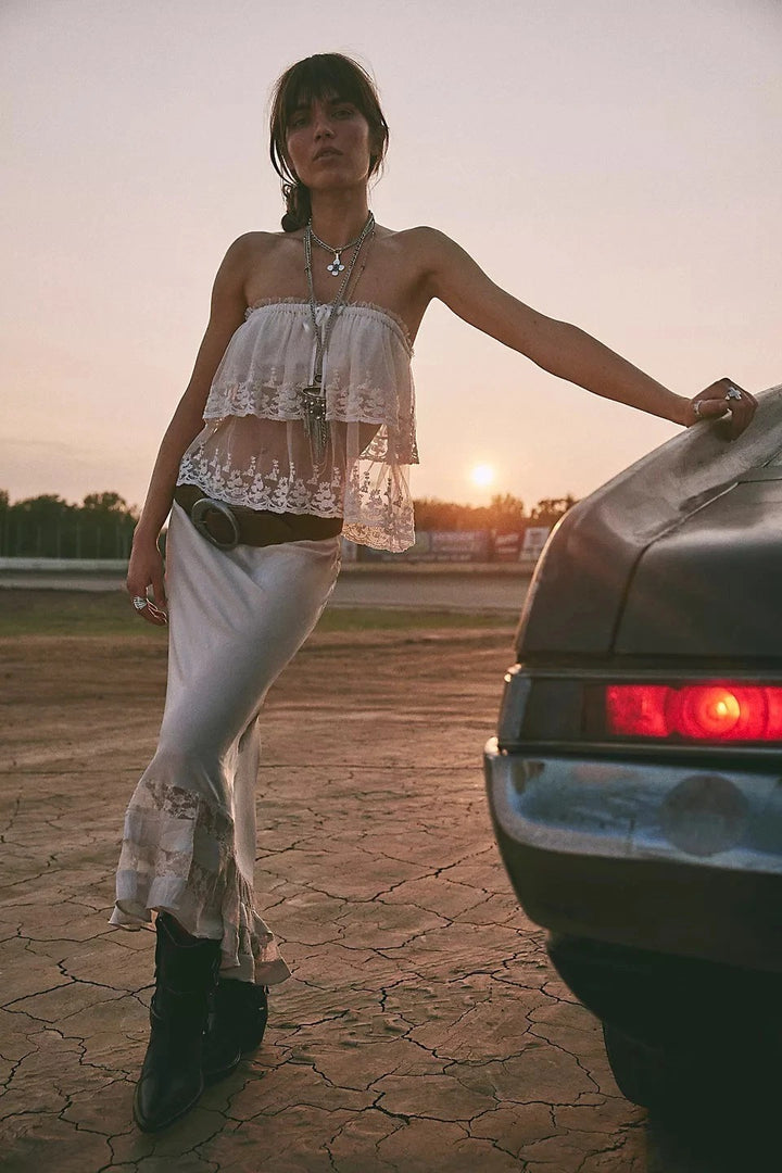 Free People Love You So Lace Tube Top