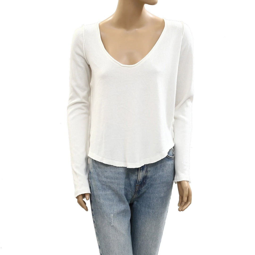 Free People We The Free Heather Long Sleeve Blouse Top