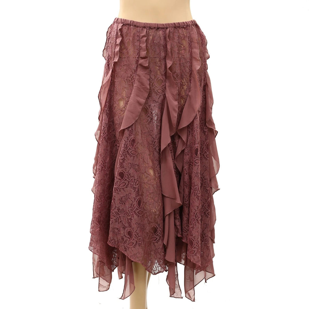 Free People Intimately Candy Calling Maxi Slip Skirt
