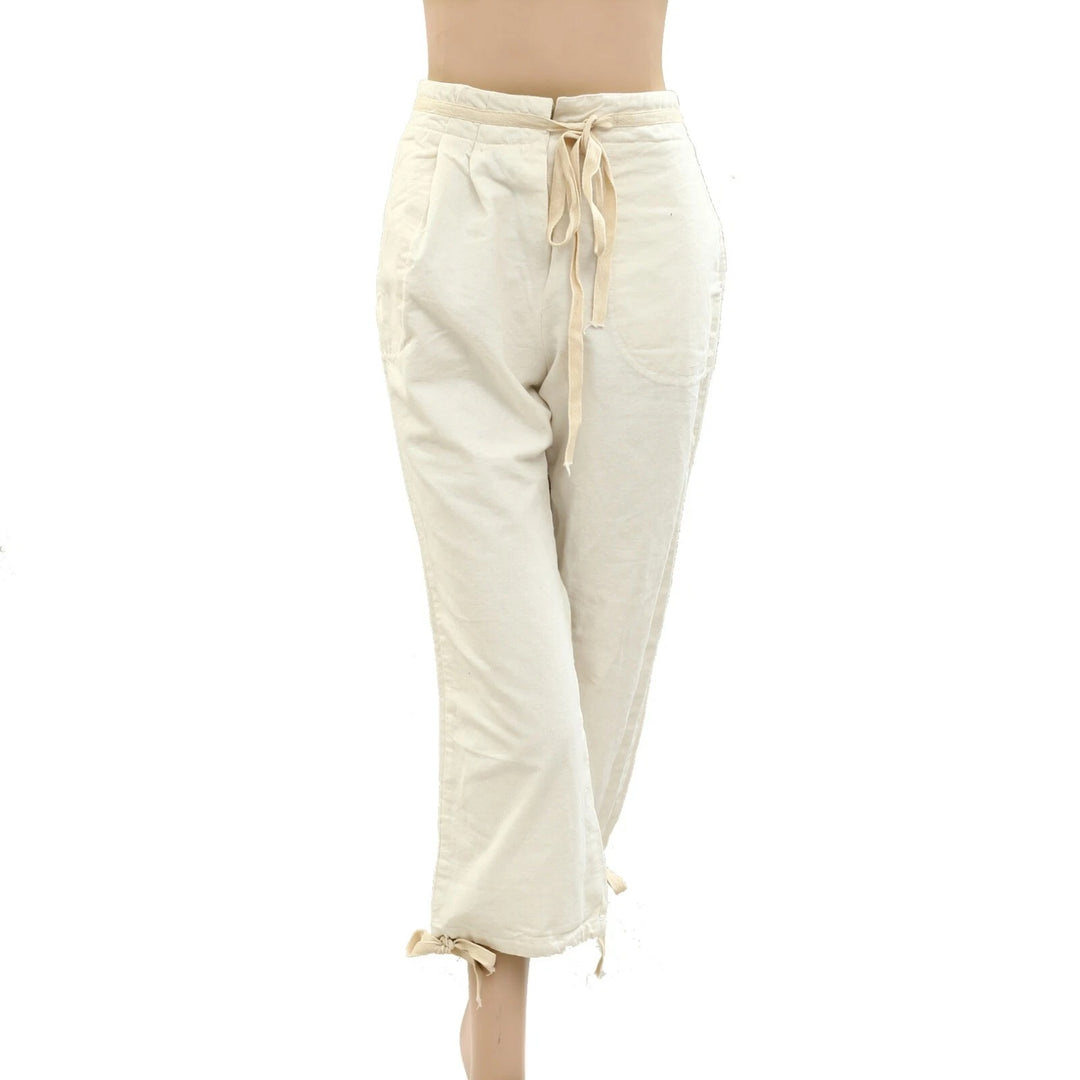 Free People Pleated Solid Capri Pants