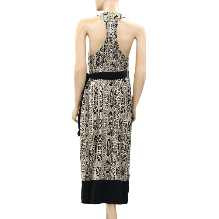 Ecote Urban Outfitters Aztec Print Whitney Wrap Midi Dress