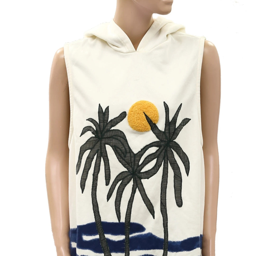 Anthropologie Celandine Sleeveless Hoodie Cover-Up Mini Dress