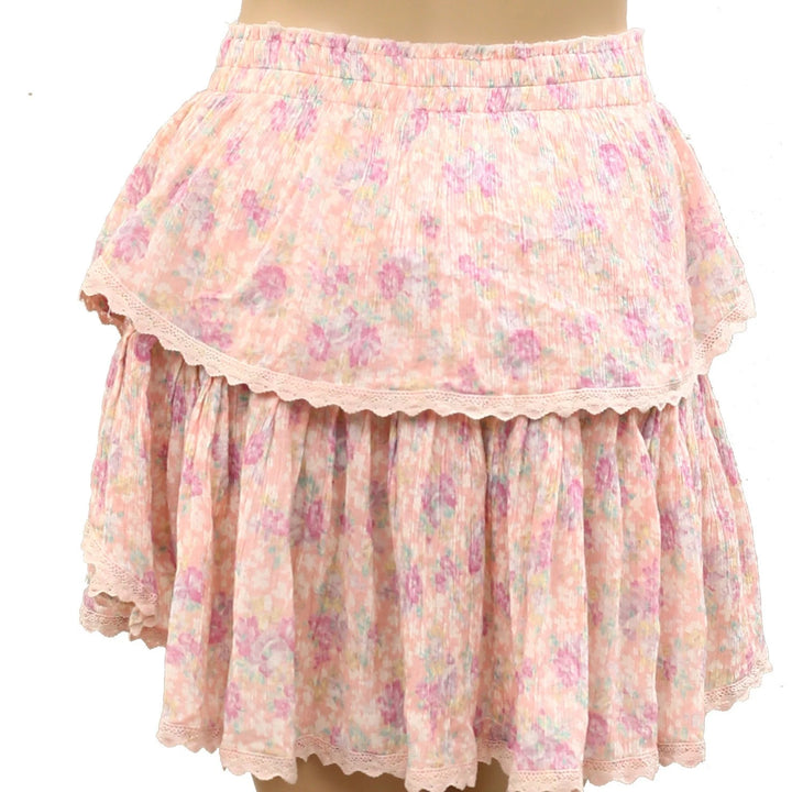 Loveshackfancy Floral Printed Mini Skirt