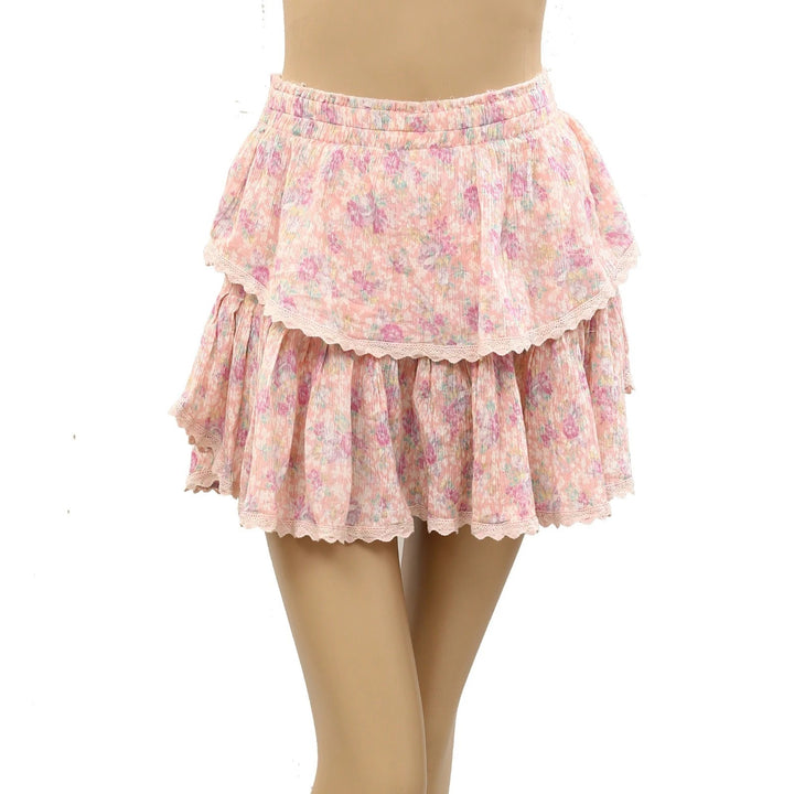 Loveshackfancy Floral Printed Mini Skirt