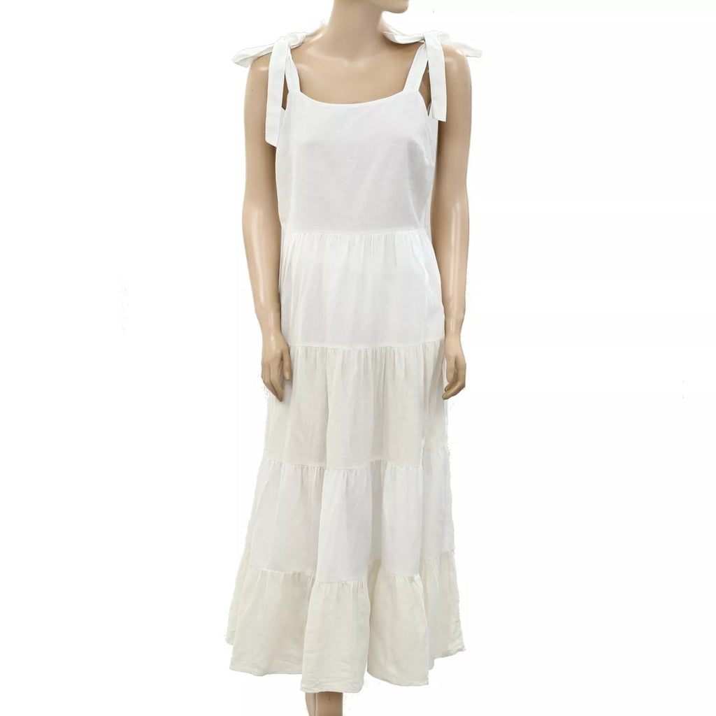free people tiered maxi dress Free People Endless Summer Solid Ruffle Tiered Maxi Dress – White Chocolate  Couture