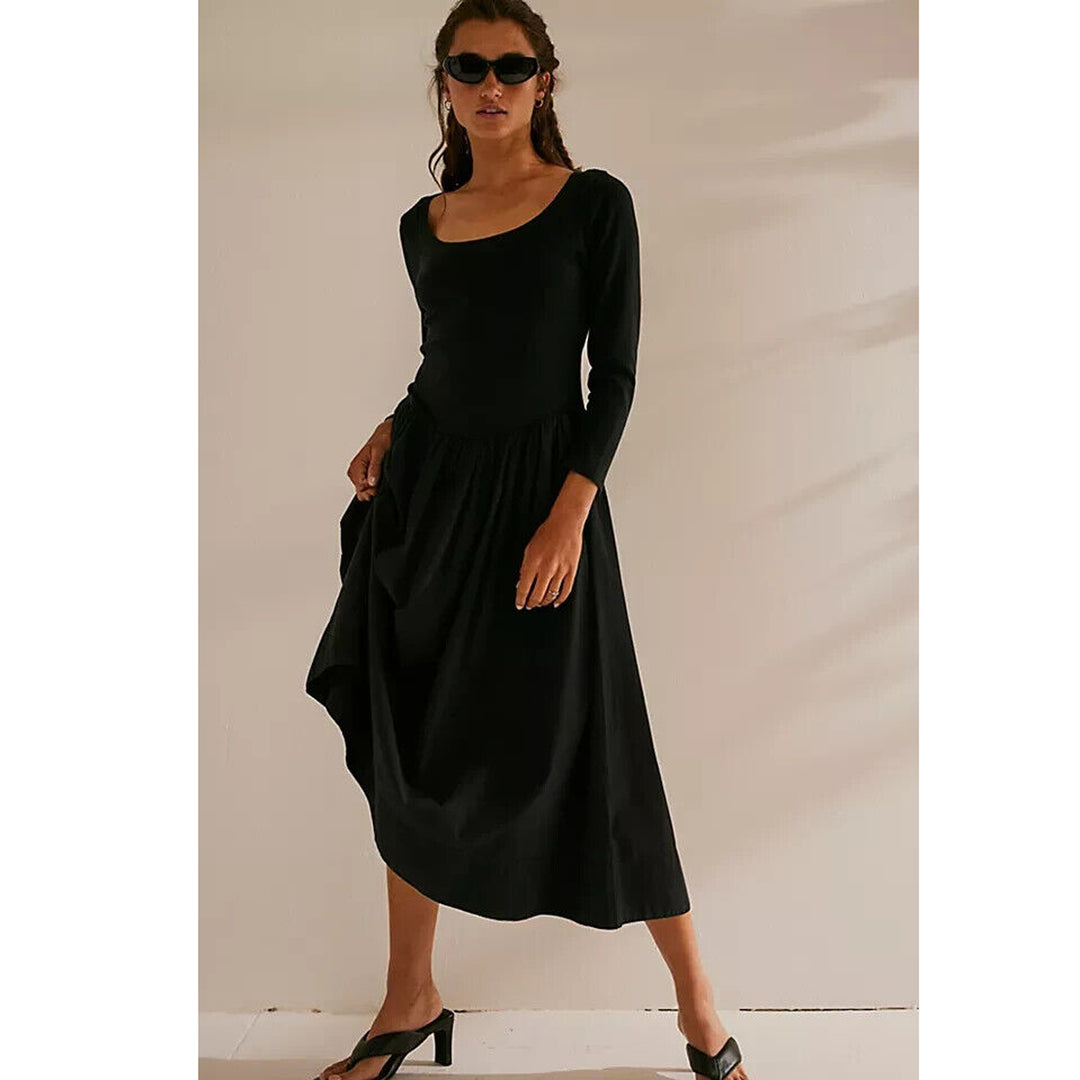 Free People Free-est Fp Beach Aelia Drop-Waist Midi Dress White Chocolate Couture Free People Free-est Fp Beach Aelia Drop-Waist Midi Dress White Chocolate Couture