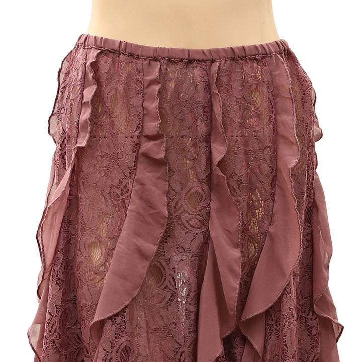 Free People Intimately Candy Calling Maxi Slip Skirt